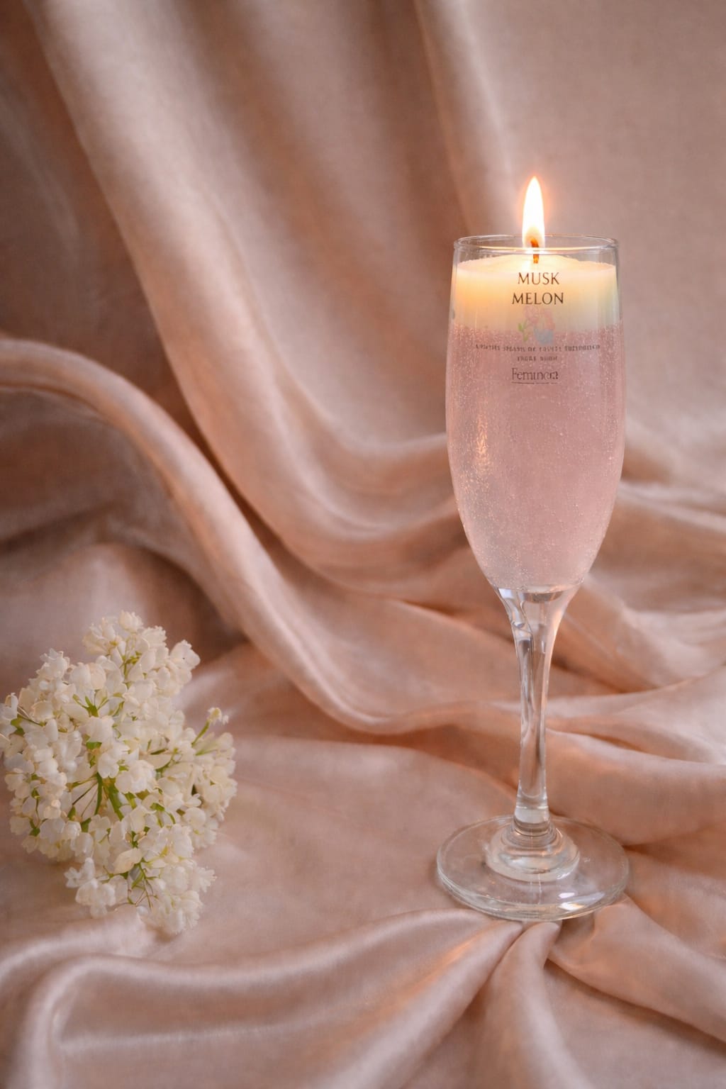 Luxury Gel Candles in Champagne Flutes