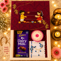 Best Raksha Bandhan Gift Set with Handmade Candle, Chocolate & Premium Rakhi