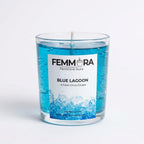 Luxury Blue Lagoon Candle 350g | Fresh Citrus Scented Gel Wax | Elegant Clear Glass Candle for Home Décor, Stress Relief & Gifting