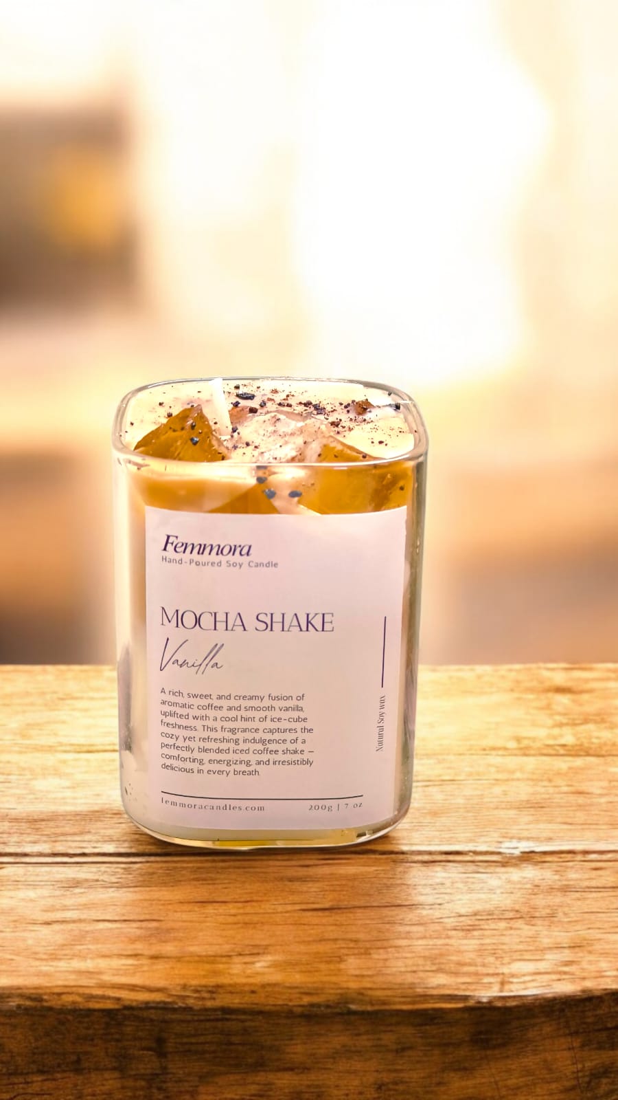 femmora cold brew coffee soy wax candle