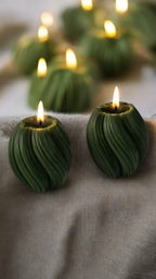 femmora candles swirl ribbed candle set