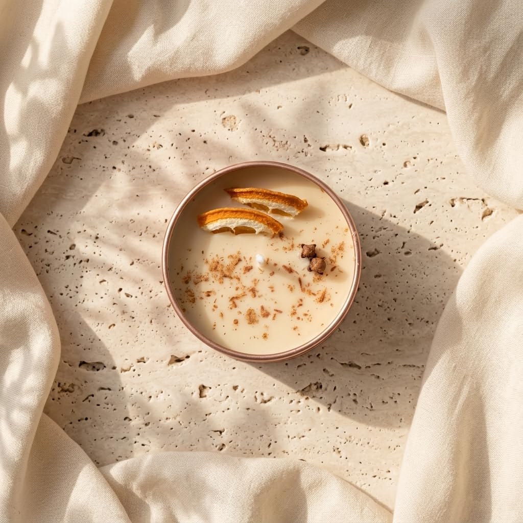 Cinnamon Tin Jar Scented Candle 100g | Long Lasting Aromatherapy Candle | Home Fragrance Candle for Décor, Stress Relief & Gifting