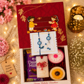 Premium Raksha Bandhan Gift Hamper with Handmade Candles, Chocolate & Designer Rakhi